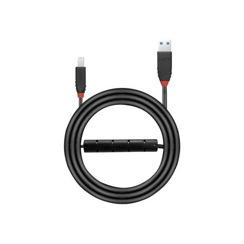Lindy - Câble USB - USB type A (M) pour USB Type B (M) - USB 3.1 Gen1 - 10 m - rond, actif - noir