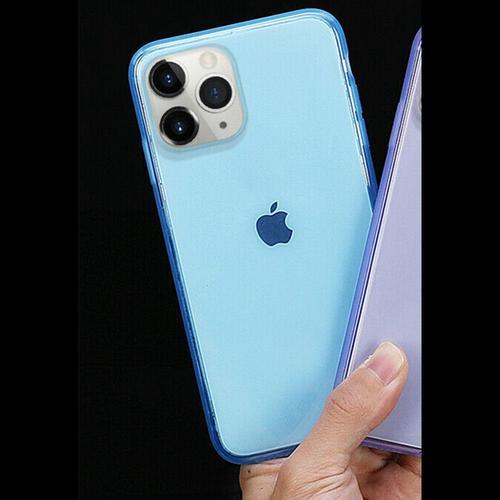 Coque Silicone Pour Iphone 12 Pro Max Bumper Anti-Rayure - Bleu