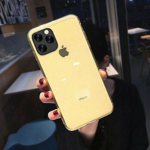 Coque Silicone Pour Iphone 12 Pro Max Bumper Anti-Rayure - Jaune