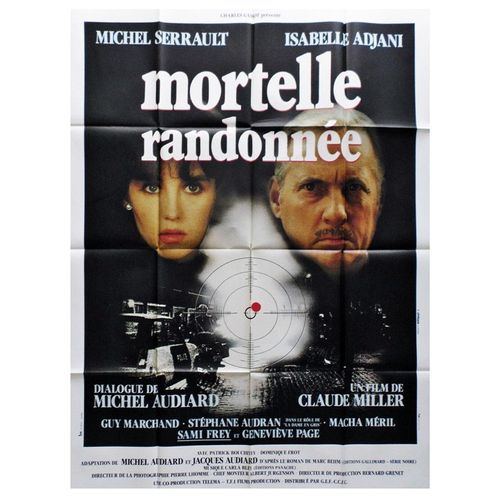 Mortelle Randonnée - Véritable Affiche De Cinéma Pliée - Format 120x160 Cm - De Claude Miller Avec Michel Serrault, Isabelle Adjani, Guy Marchand, Stéphane Audran, Sami Frey, Jean-Claude Brialy - 1983