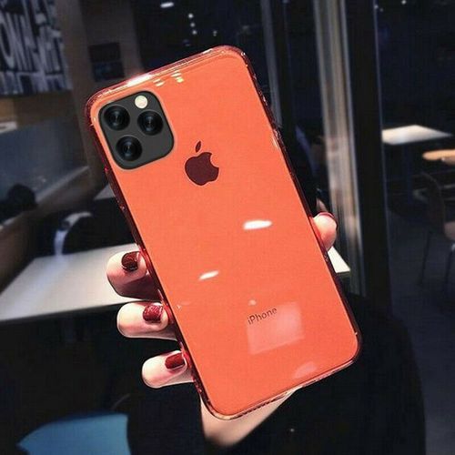 Coque Silicone Pour Iphone 12 Bumper Anti-Rayure - Rouge