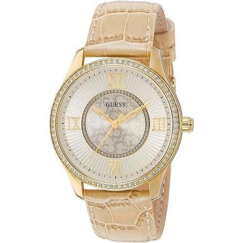 Guess W0768l2analogue Quartz With Leather Strap Ladies Watch