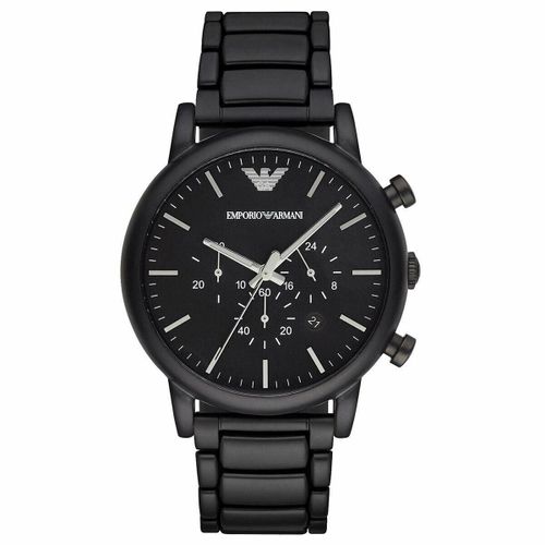 Emporio O Armani Ar1895 Classic Black Dial Brushed Black Men's Watch