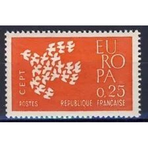 Timbre France 1961 Neuf ** Yt N° 1309 Europa 25 C