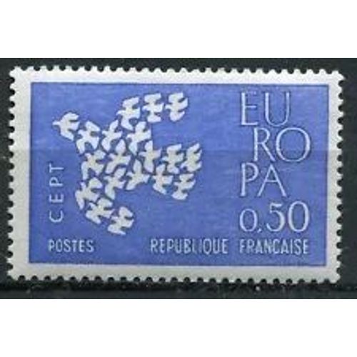 Timbre France 1961 Neuf ** Yt N° 1310 Europa 50 C