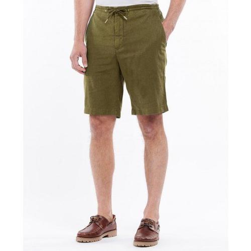 Linen Cotton Mix Short - Short Homme Military Green 42 - 42