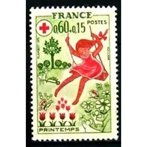 Timbre France 1975 Neuf ** Yt N° 1860 Croix Rouge Les Saisons