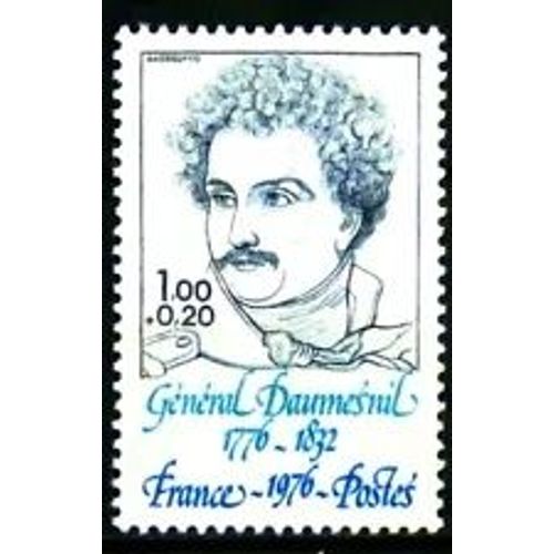 Timbre France 1976 Neuf ** Yt N° 1896 Général Daumesnil