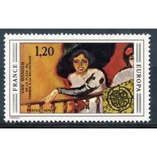 Timbre France 1975 Neuf ** Yt N° 1841 En La Plaza Femme À La Balustrade De Van Dongen