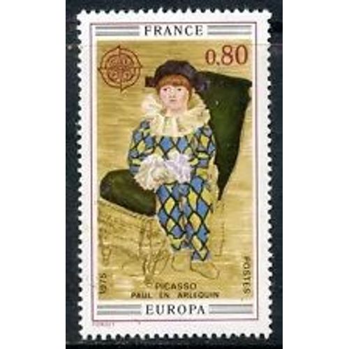 Timbre France 1975 Neuf ** Yt N° 1840 Paul En Arlequin Picasso