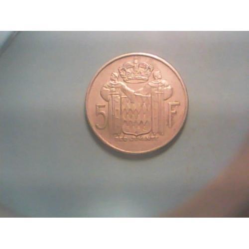 Rare 5 Francs Monaco Argent 1966