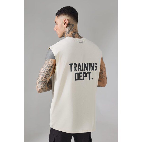 Tall Man Active Training Dept Oversized Vest Homme - Ecru - M, Ecru