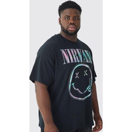 Plus Nirvana Tie Dye Logo License T-Shirt Homme - Noir - Xxxxxl, Noir