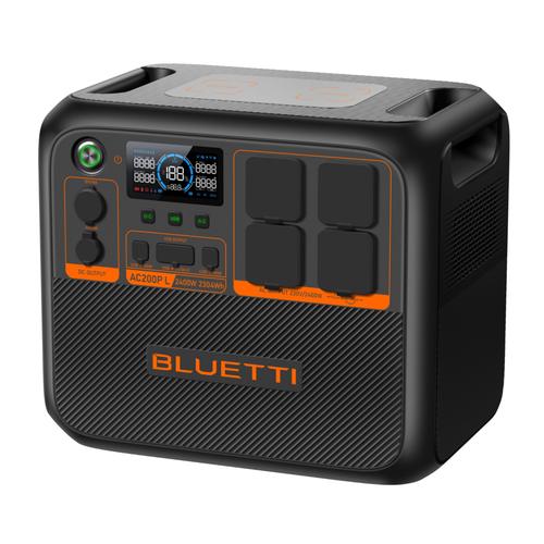 BLUETTI AC200PL Générateur Électrique Portable, 2304Wh Batterie LiFePO4 de Secours, 4 Sorties CA 2400W (3600W Pic), AC200MAX,AC200L version améliorée