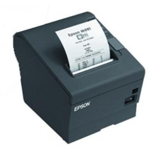 Epson TM T88V - Imprimante de reçus - thermique en ligne - Rouleau (8 cm) - jusqu'à 300 mm/sec - USB, LAN - gris foncé