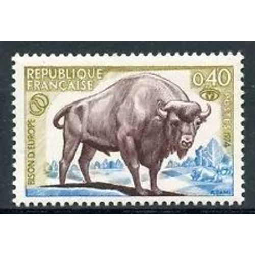 Timbre France 1974 Neuf ** Yt N° 1795 Bison D'europe Protection De La Nature