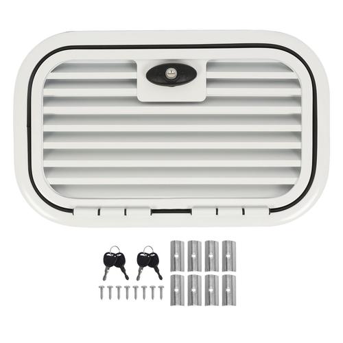 Porte De Compartiment De Camping-Car 26x14 Pouces, Grille VentiléE, Porte De Stockage De Marchandises Robuste En Alliage D'aluminium Pour Remorque De Camping-Car