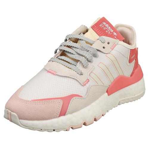 Adidas Nite Jogger Femme Baskets Mode Blanc Rose