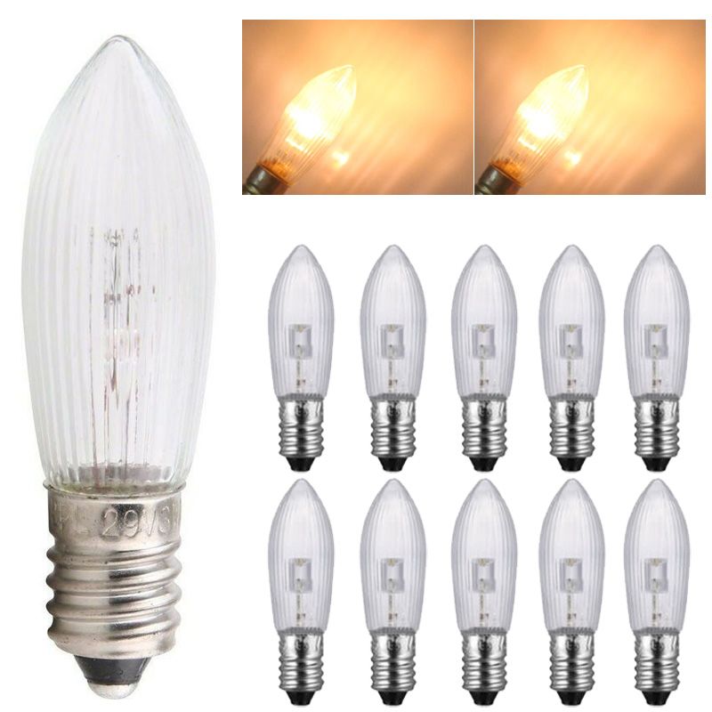 Ampoule À Bougie Led E10 Ac 10v-55v, Ampoules De Rechange, Lampada, Salon, Lampes À Économie D'énergie, Maison, Décoration De Noël, 10 Pièces