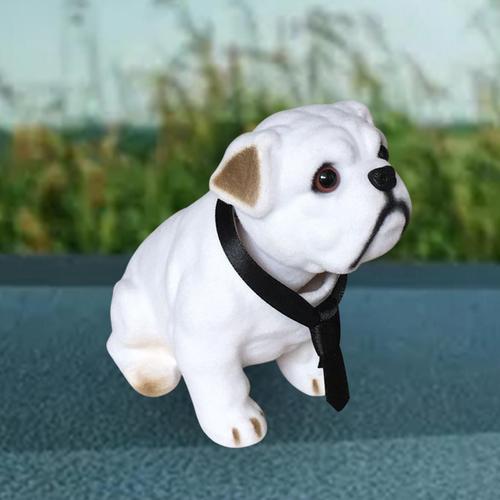 Statue de chien bouledogue, figurine de voiture, accessoires Photo, balançoire, bouledogue français, décoratif