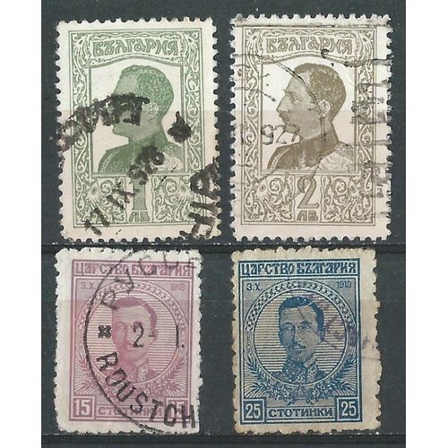 Bulgarie Lot De 4 Timbres Oblitérés "Tsar Boris 3" Années 20