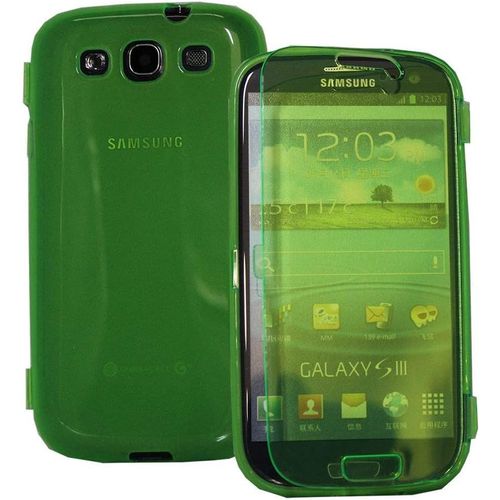 Etui Coque Housse Pour Samsung Galaxy S3 I9300/ I9305 Neo/Lte 4g, Coque Silicone Gel Livre Rabat Couleur Vert
