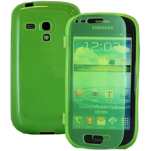 Etui Coque Housse Pour Samsung Galaxy S3 Mini, Coque Silicone Gel Livre Rabat Couleur Vert