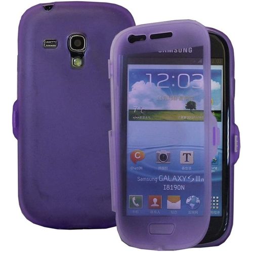 Etui Coque Housse Pour Samsung Galaxy S3 Mini, Coque Silicone Gel Livre Rabat Couleur Violet