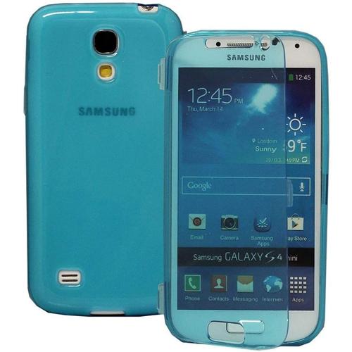 Etui Coque Housse Pour Samsung Galaxy S4 Mini Coque Silicone Gel Livre Rabat Couleur Bleu