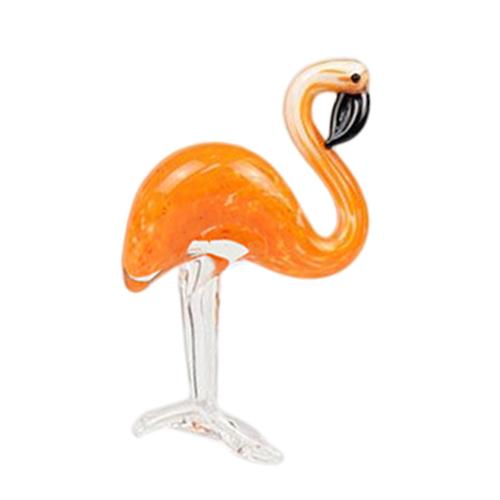 Figurine de flamant rose en verre, décoration de noël, décoration artistique pour bureau à côté du