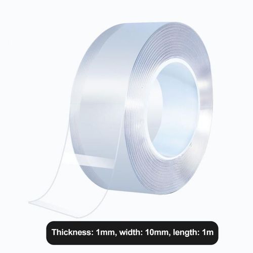 Bande Adhésive Double Face Réutilisable pour la Maison, Gadget de Cuisine Transparent, 1/2/3/5m