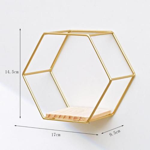 Étagère murale hexagonale en cristal pour la décoration de la maison, support de rangement, décoration de salon