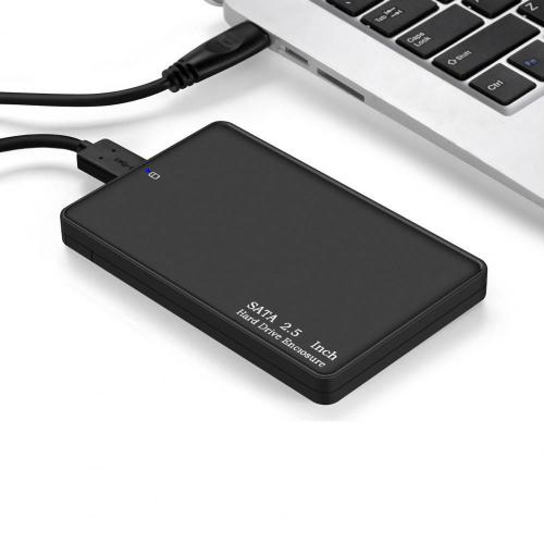 Boîtier de disque dur SATA portable haute vitesse noir USB 2.5 vers SATA, boîtier externe SSD/HDD pour ordinateur portable et de bureau, 3.0 pouces