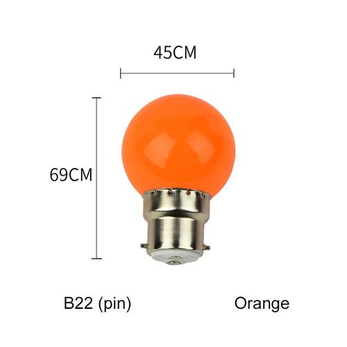 Ampoule Led Colorée, 3w, E27 B22, Lampe Torche G45, Décoration De La Maison