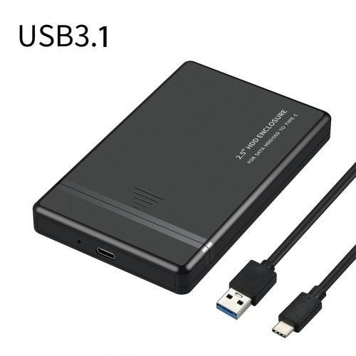 Boîtier de disque dur adaptateur USB HDD, boîtier de disque dur SATA vers USB 2.5, boîtier de disque dur SSD, boîtier de disque dur externe HD, boîtier de type C 3.0, 3.1 Nouveau