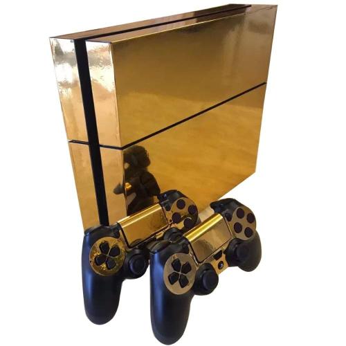 Autocollant Brillant Doré Pour Console Playstation 4 Ps4, Accessoire De Manettes