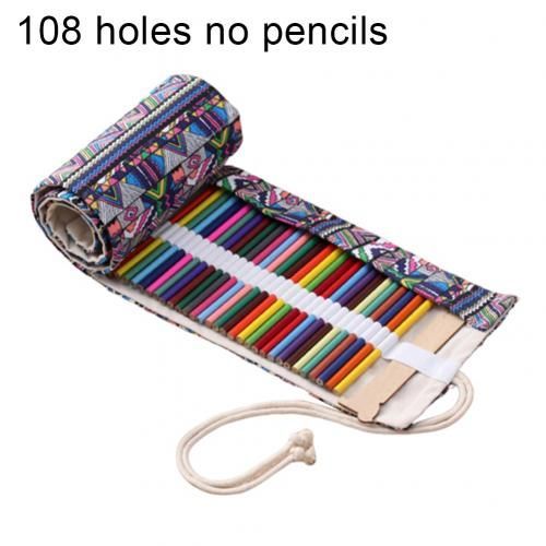 Sac À Crayons 36/48/72/108 Trous, Porte-Stylo, Pochette Pour Papeterie Scolaire, Cadeaux Pour Enfants, Toile De Peinture, Rangement De Bureau, Tendance