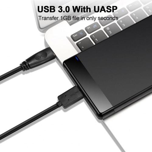 Boîtier de disque dur 2.5 pouces, Installation rapide et Durable, USB 3.0 SATA, pour ordinateur portable, 2 to Max