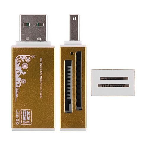 Lecteur de carte mémoire USB 2.0 tout en 1, pour Micro SD SDHC TF M2 MMC MS PRO DUO