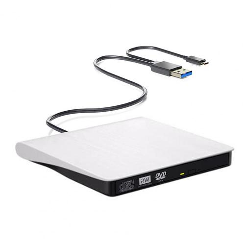 Graveur de DVD externe réinscriptible, lecteur DVD externe, lecteur de disque compact, VCD, USB 3.0 de type C, compatibilité étendue