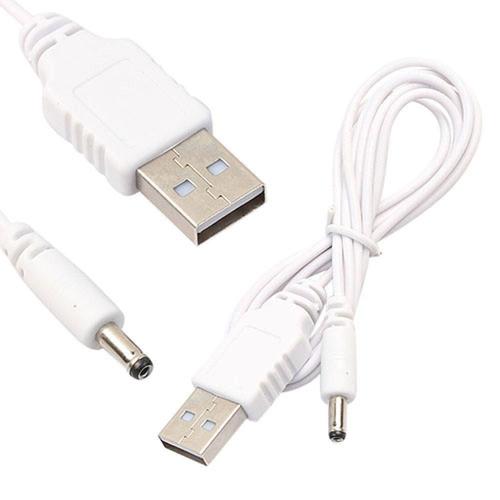 Câble de charge USB DC, 3.5mm x 1.35mm femelle vers USB type A mâle, câble d'alimentation adaptateur, 1m