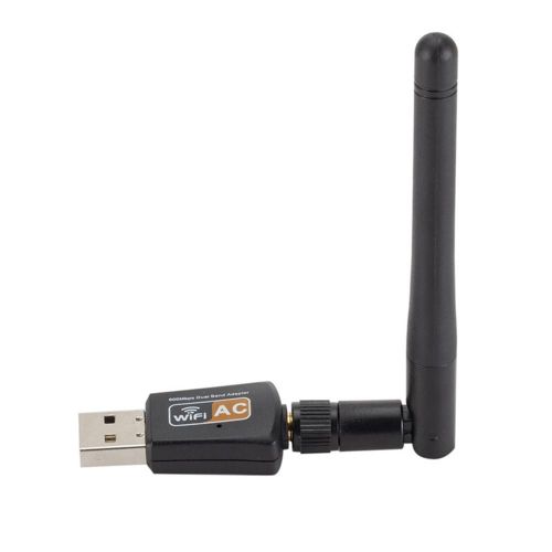 Adaptateur de carte réseau USB récepteur WiFi double bande 600M 2.4/5.8 GHz avec antenne 2.4G et 5G