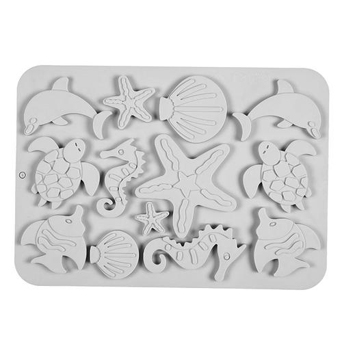 Moule 3d En Silicone En Forme De Coquille De Conque, Nouveau Monde Sous-Marin, À Faire Soi-Même, En Forme D'étoile, Pour Fondant, Décoration De Gâteau, Gaufrage