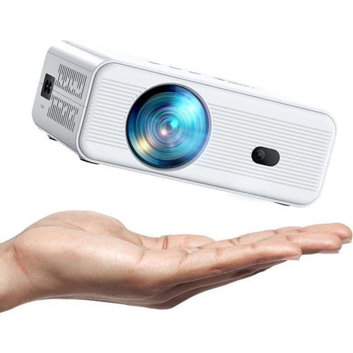 Mini Projecteur Portable avec WiFi et Bluetooth, AMEELA Projecteur 1080P pour Films, Correction du Trapèze, Zoom, Home Cinéma.