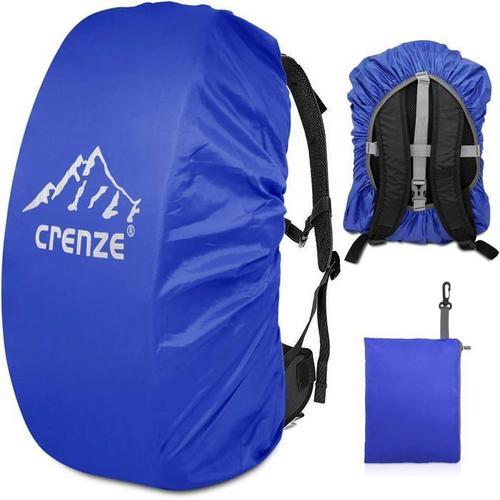 Housse de pluie pour sac à dos 30-40L, housse imperméable réfléchissante, idéale pour randonnée, camping, voyage, cyclisme, bleu.