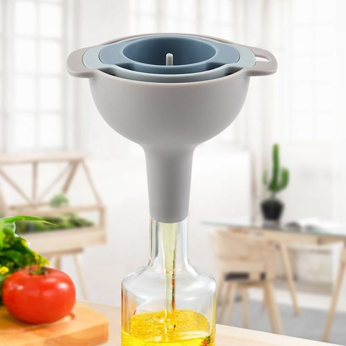 Outil De Gadget De Cuisine En Plastique, Entonnoir Petits Moyens Liquides Huile Grande Variété Ensemble De Cuisine 3 Pièces