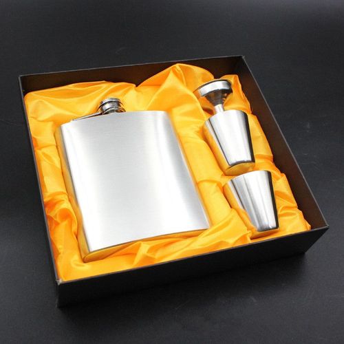 Ensemble De Bouteilles De Vin Et Alcool De Luxe En Acier Inoxydable, 7oz, Pour La Hanche, Pour Whisky, Avec Entonnoir, Cadeau De Marié