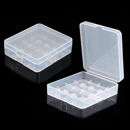 Boîte de rangement transparente, 2 pièces, étui de protection en plastique, support pour piles 18650 18350-30