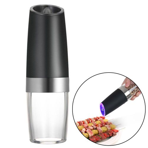 Moulin À Sel Et À Poivre Automatique, À Induction Par Gravité, En Céramique, Réglable, Avec Lumière Led, Outils De Broyeur D'épices De Cuisine