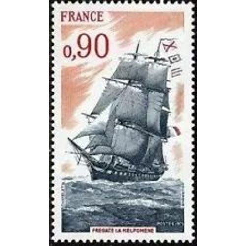 Timbre France 1975 Neuf ** Yt N° 1862 Bateau École Frégate "La Melpomene"